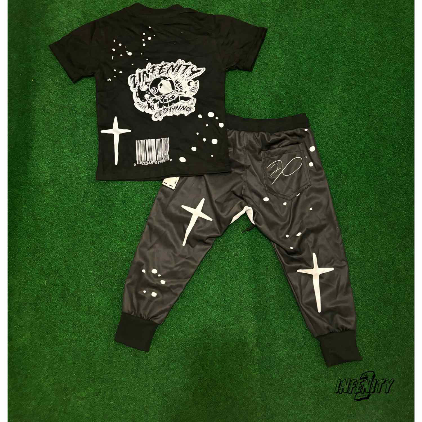 2Infenity Kids “Twilight Zone” Joggers Set (Black)