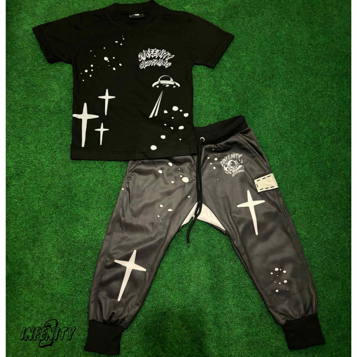 2Infenity Kids “Twilight Zone” Joggers Set (Black)